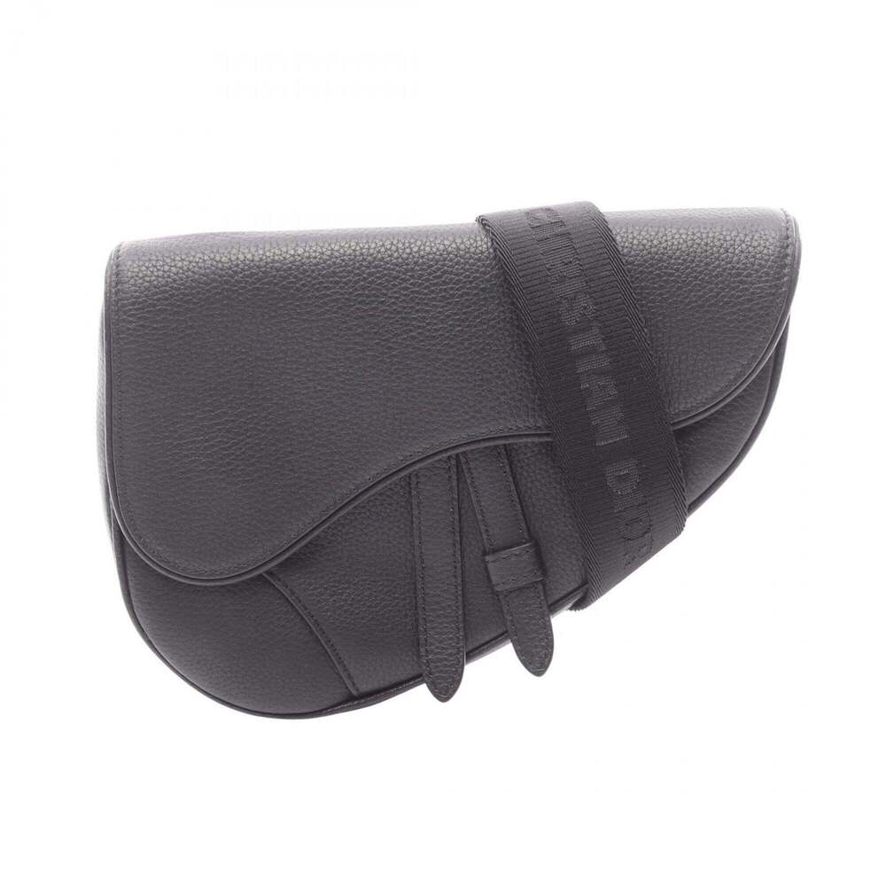 CHRISTIAN DIOR Black Leather Shoulder Bag
